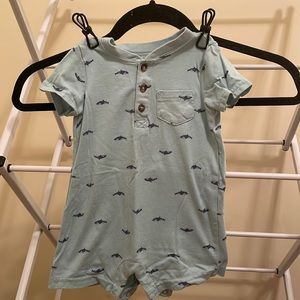 6m baby boy Carters romper with whale print